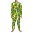 thumbnail image 4 of Kll Kiwi Fruits Summer Sleepwear Mens Flannel Pajamas,Long Cotton Pj Set, 4 of 9