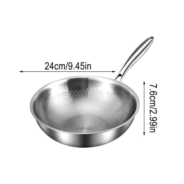 Kitchen Gadgets Titanium Wok Titanium Frying Pan Non-Coating Non-Stick Frying Pan Scale Hammered Titanium Frying Pan Household Frying Pan Induction Cooker Use