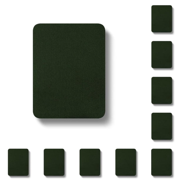 Naiovety Parches para planchar, apliques de tela, adornos para codos y rodillas, suministros para el hogar, juego de herramientas para ropa, ejercito verde 10Conjunto