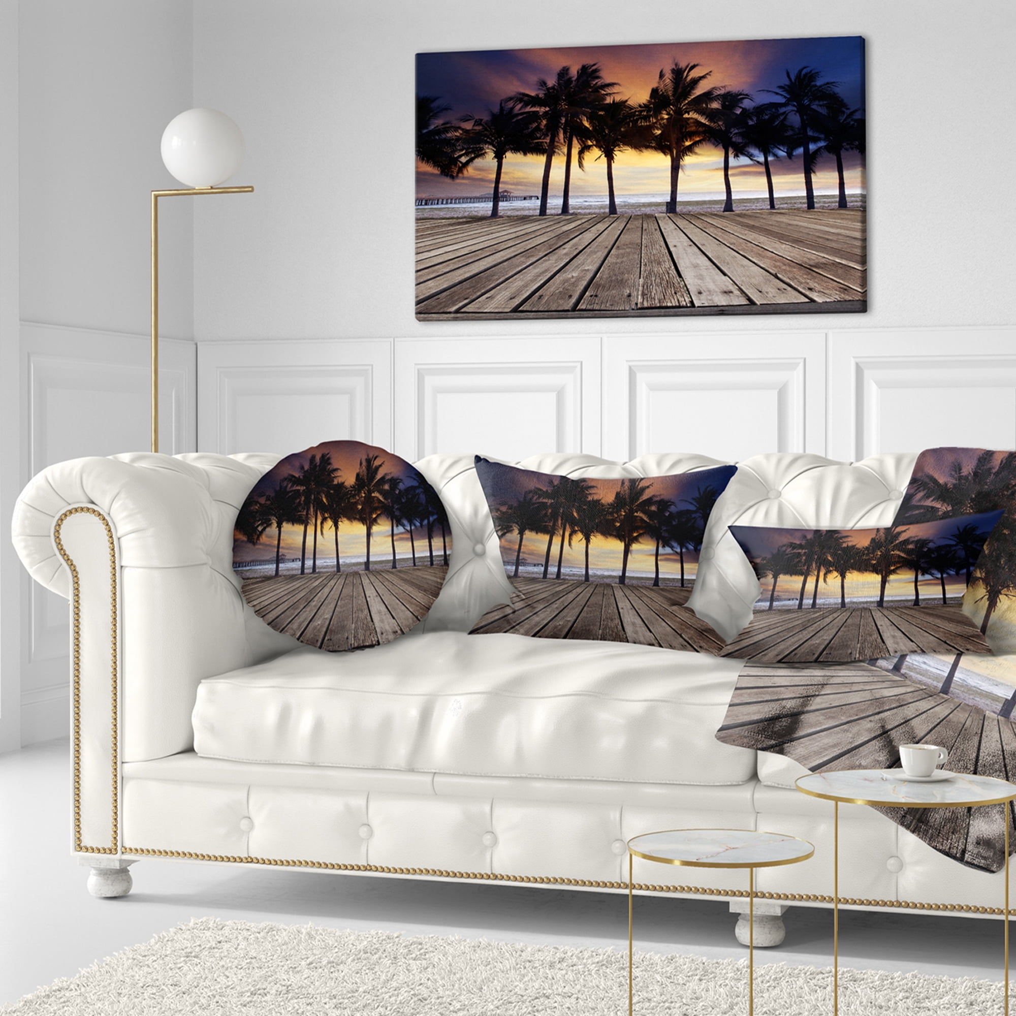 Designart 12" x 20" Multi-color Polyester Throw Pillow
