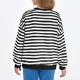 thumbnail image 7 of Mifsaly Red and White Striped Shirt Kids Long Sleeve Girls Sweatshirts Dressy Casual Loose Spring Summer Tops Tween Daily Going Out Workout Blouse, 7 of 7