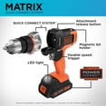thumbnail image 4 of Kit de herramientas eléctricas BLACK+DECKER MATRIX 20V MAX, taladro inalámbrico, 4 of 7
