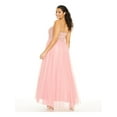 thumbnail image 2 of CITY STUDIO Womens Pink Embellished Spaghetti Strap Sweetheart Neckline Full-Length Formal Fit + Flare Dress Plus 16W, 2 of 4
