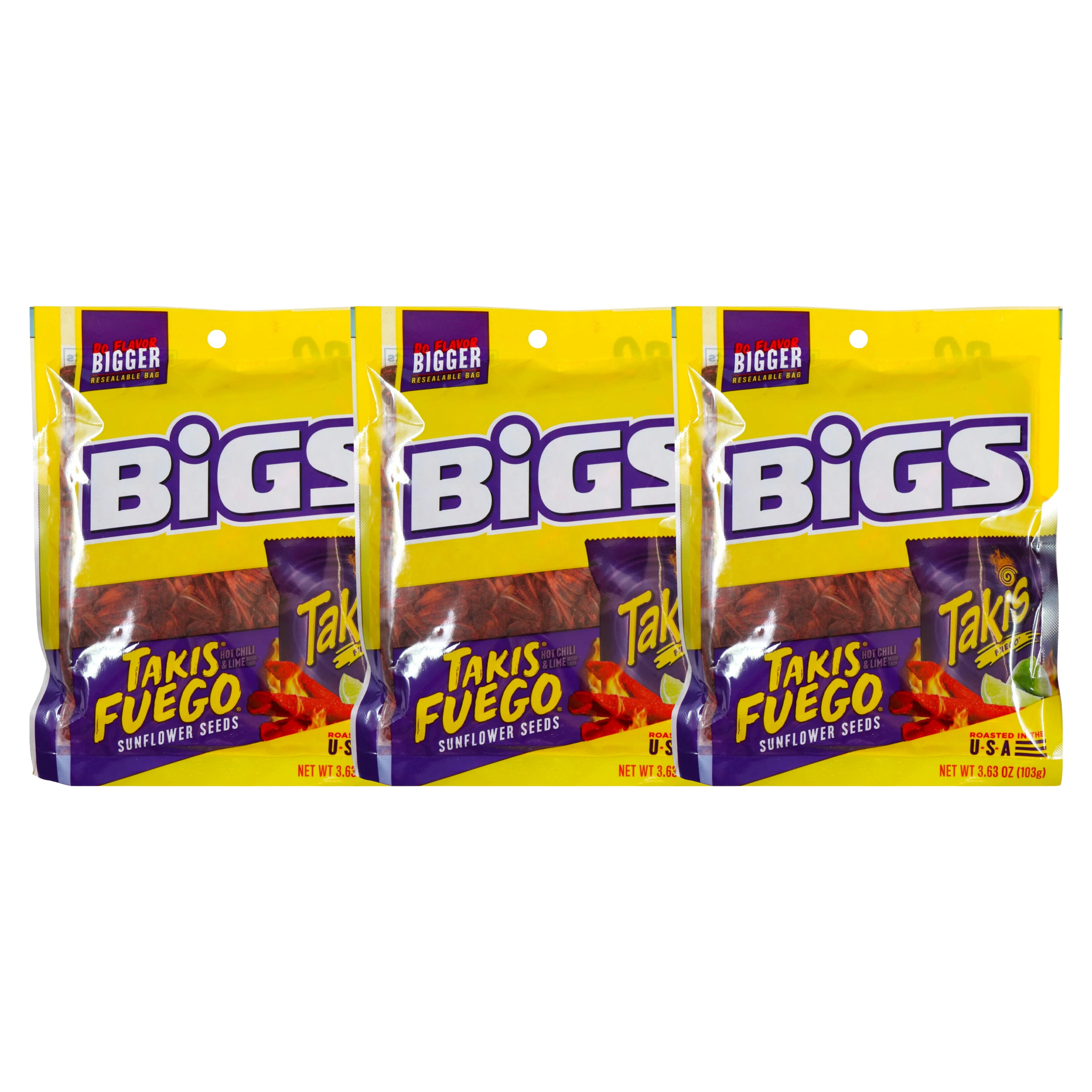 Bigs Takis Fuego Flavored Sunflower Seeds (3.6 oz. Pack of 3)