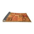 thumbnail image 2 of Ahgly Company Indoor Square Abstract Orange Modern Area Rugs, 5' Square, 2 of 4
