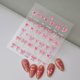 thumbnail image 4 of Adhesivos para uñas GUAACCB con lazo rosa en relieve en 5D con diamantes de imitación, 4 of 7