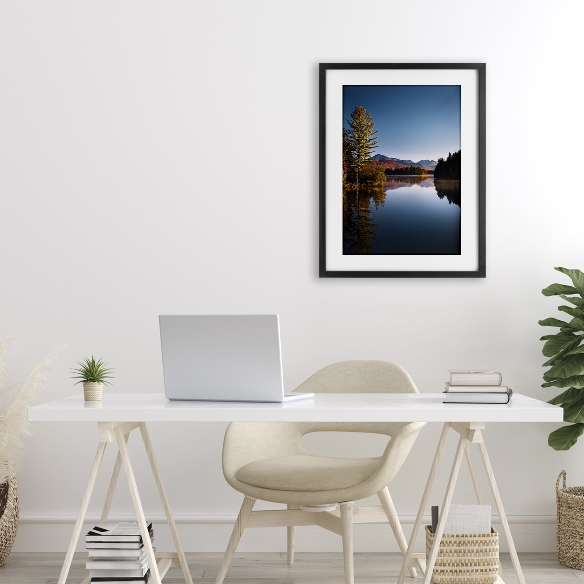 Stupell Industries Autumn Morning Wilderness Black Framed Print Under Glass, design by Jonathan Zaharek