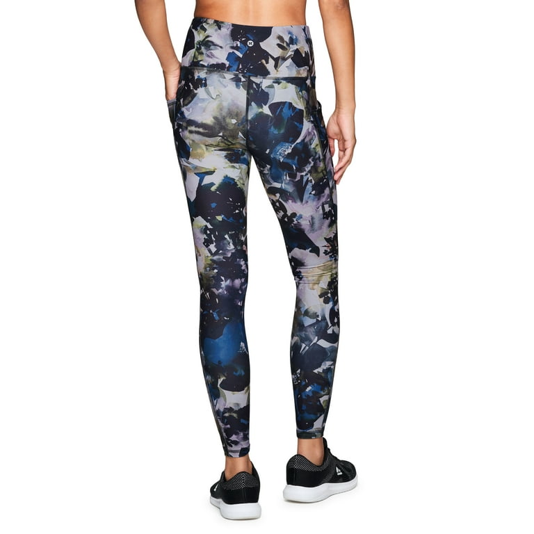 RBX Active Women's Ultra Soft Floral Workout Legging With Pockets