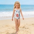thumbnail image 5 of CCRFTGI Girl Swimsuit One Piece Size 10-12 Cute Bathing Suit Summer Adjustable Straps Beach High Waisted School Bag Vacation Girls Fashion Girls Swimwear for Kids Pink 5-6 Years, 5 of 8