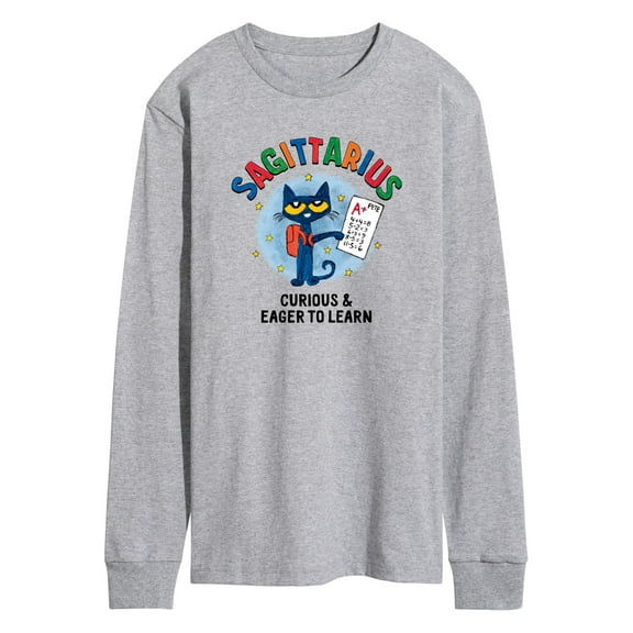 Pete The Cat - Sagittarius - Men's Long Sleeve Graphic T-Shirt
