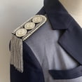 thumbnail image 4 of 2 piezas de borlas para charreteras, decoración de uniformes, insignia de hombro retro de moda, joyería para 88 cm, 4 of 8