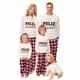 thumbnail image 3 of Conjunto de pijamas familiares a juego de Navidad, diseño exclusivo, luces de cadena coloridas, WordArt, Feliz Navidad, blanco, 3 of 3