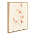 thumbnail image 2 of Kate and Laurel Sylvie Hilo Framed Canvas Wall Art by Kasey Free, 18x24 Natural, Tropical Floral Art, 2 of 8