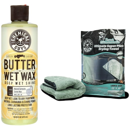 Chemical Guys Butter Wet Wax Gray Towel