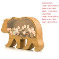 thumbnail image 2 of ZAXARRA Wooden Animal Piggy Bank, Large Enough Coin Saving Money Box, 2 of 6