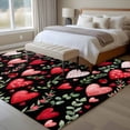 thumbnail image 4 of Valentines Area Rugs 8'x10', Washable Small Throw Rugs for Living Room Patio, Pink Red Love Heart Green Botanical Black Indoor Outdoor Rug Non-Slip Low Pile Carpet Runner Reversible Floor Mats, 4 of 8