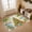 Blue Green, variant on Area Rug 2 x 3 Ft, Coastal Christmas Tree Indoor Accent Bathroom Rugs for Kitchen/Laundry Room, Beach Snowman Starfish Xmas Washable Non-Slip Runner Floor Mat for Entryway, Living Room
