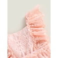 thumbnail image 6 of Wassery Baby Girl Romper Dress Ruffle Sleeve Lace Jumpsuits Tulle Layerd A-line Dress 6M 12M 18M 24M Infant Summer Clothes, 6 of 8