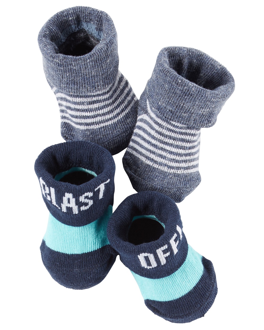 Carter's Carter's Baby Boys' Folded Cuff Booties Blast OffNewborn