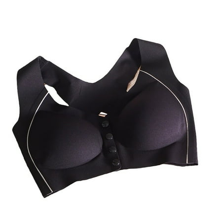 Icvfdpl Women s Thin Tank Top Front Button Bra No Underwire Bra Ice Silk Seamless Plus Size Nursing Bra Comfortable Xxl