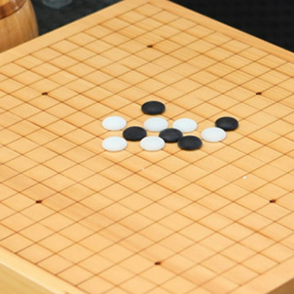 OUNONA 100Pcs Small Flat Go Chess Pieces Durable Stone Game Accessories for Home and Travel