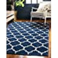 thumbnail image 3 of Unique Loom 3128493 8 x 10 ft. Philadelphia Trellis Rectangular Rug, Navy Blue, 3 of 10