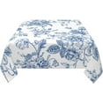 thumbnail image 3 of Spring Tablecloth 54x54 Inch Square, Blue Watercolor Flower Table Cloth, Chinoiserie Floral Tablecloths Polyester Fabric Farmhouse Decorative for Spring Home Kitchen Dining Party, 3 of 7