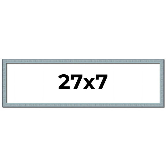 27x7 Frame Rustic Sky Blue Solid Wood Picture Frame | 0.75 Inch Moulding Width |Includes UV Acrylic
