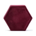 thumbnail image 1 of Wosthever Caja de presentación de joyería de anillos dobles, organizador en forma de hexágono, soporte de anillo, caja de joyería Almacenamiento y organización del hogar Rojo púrpura, 1 of 6