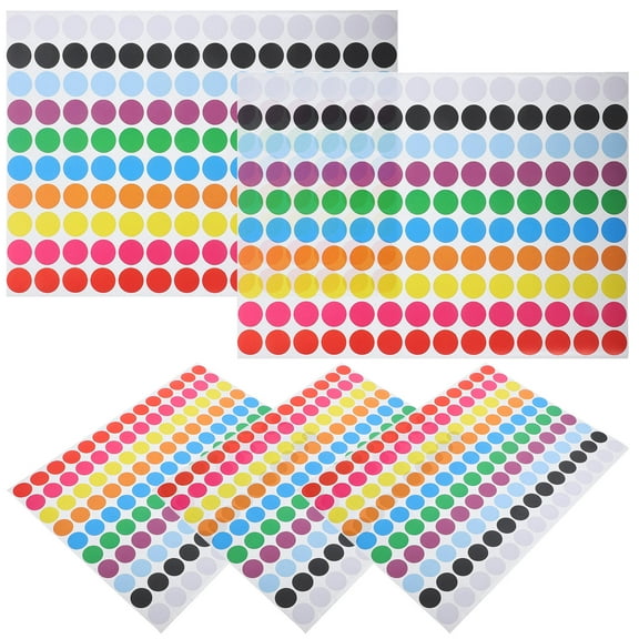 Soimiss Round Colored Stickers Multi Paper for Easy Organization and Tagging