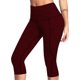 thumbnail image 3 of UKAP Mallas de mujer, pantalones de Yoga de cintura alta, pantalones de Color sólido, Jeggings elásticos de entrenamiento, pantalones Capris de cintura elástica, 3 of 3