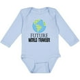 thumbnail image 3 of Inktastic Future World Traveler Cute Vacation Boys or Girls Long Sleeve Baby Bodysuit, 3 of 5