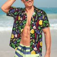 thumbnail image 7 of Susaid Herbs And Spices Print Short Sleeve Shirts Button Down Casual Shirts Summer Beach Aloha Button Down Short Sleeve for Men ,X-Large, 7 of 7