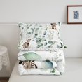 thumbnail image 5 of Erosebridal Cute Zebra King Size Comforter Set Green Eucalyptus Bedding Set, Woodland Animal Wildlife Down Comforter Botanical Plant Leaves Bed Set, Cartoon Horse Quilted Duvet, 5 of 6