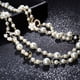 thumbnail image 5 of Colgantes para mujer, collares de perlas de imitación de aleación de Zinc en capas, cadena de decoración sin perforaciones, regalos, joyería, Ropa, zapatos y accesorios Miscelánea Blanco Sonducket AP004569-02, 5 of 6