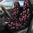thumbnail image 3 of Uourmeti Skulls Car Seat Covers 3 PCS, Car Seat Covers Full Set Polyester Auto Decor Dustproof for Cars Most Sedans SUV, 3 of 8