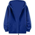thumbnail image 3 of LTTVQM Mens Hoodies Zip Up Lightweight Long Sleeve Sweatshirt Athletic Slim Fit Basic Jacket with Pockets Royal Blue L, 3 of 7