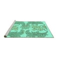 thumbnail image 2 of Ahgly Company Machine Washable Indoor Rectangle Abstract Turquoise Blue Modern Area Rugs, 5' x 8', 2 of 4