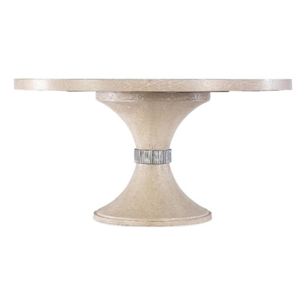 Pemberly Row Transitional Chic Round Pedestal Base Wood Dining Table in Natural