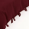 thumbnail image 5 of PiccoCasa 3Pcs Brushed Microfiber Duvet Cover Set Bedding Set with Bowtie, Burgundy Queen, 5 of 6