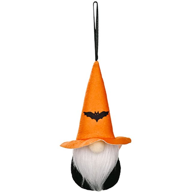 Gnomo de Halloween de peluche sin rostro con cordón para colgar - Decoración de escritorio Zhivalor WLJ-0945