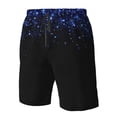 thumbnail image 4 of Logiee Black Blue Glitter Sparkles Print Mens Swim Trunks Quick Dry Board Shorts,Breathable Hawaii Beach Shorts Swimwear Bathing Suits-Large, 4 of 6