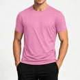 thumbnail image 2 of LIaqionyy Workout Shirt for Mens Casual Loose Short Sleeve Summer Solid Color Comfortable Lightweight Tops, 2 of 7