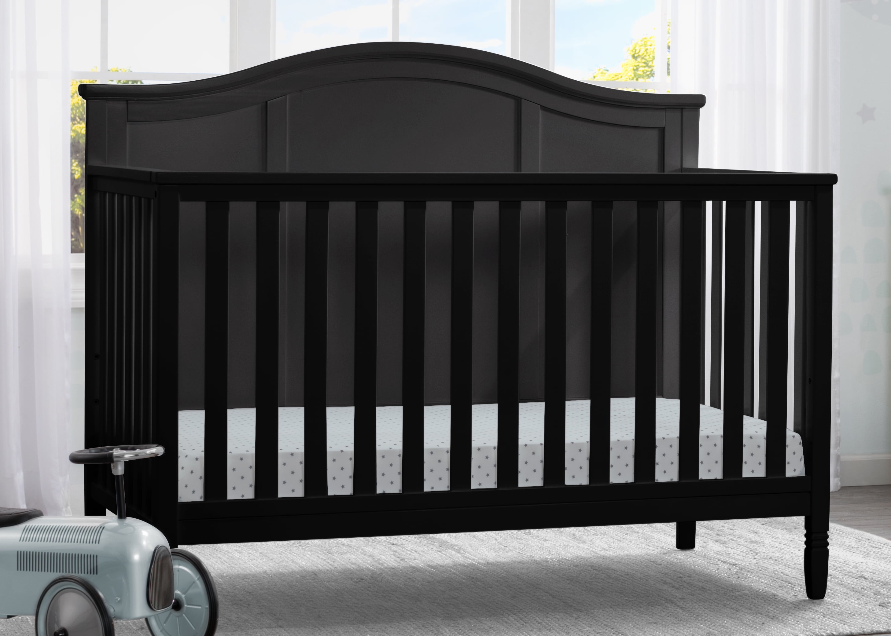 black baby crib