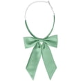 thumbnail image 1 of INSPIRAR CHIC Corbata de moño de color sólido para mujeres, corbata de moño preatado en verde menta, 1 of 6