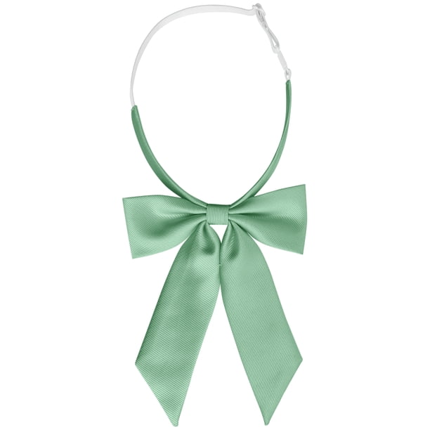 INSPIRAR CHIC Corbata de moño de color sólido para mujeres, corbata de moño preatado en verde menta