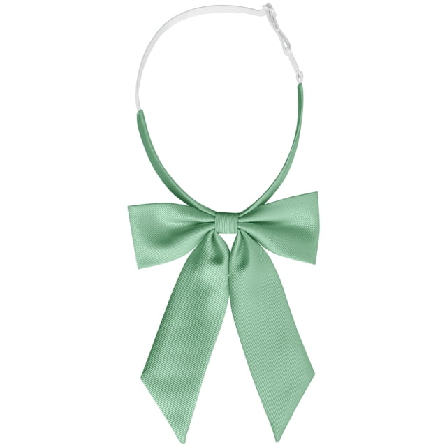 INSPIRE CHIC Women's Bow Ties Solid Color Western Ribbon Pre-Tied Bowties Mint Green One Size