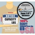 thumbnail image 2 of CAPACITY LBS | Warning Notice Caution Danger 3mm PVC Sign, 2 of 4