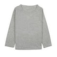 thumbnail image 4 of Grblisyd Girls Black Long Sleeve Shirt Trendy Basic Shirts Size 10-12 Fall Cute Shirt Kids Crew Neck Tee Shirt Girls Tops Teen Girls Clothes ,Gray 6-7Y, 4 of 4