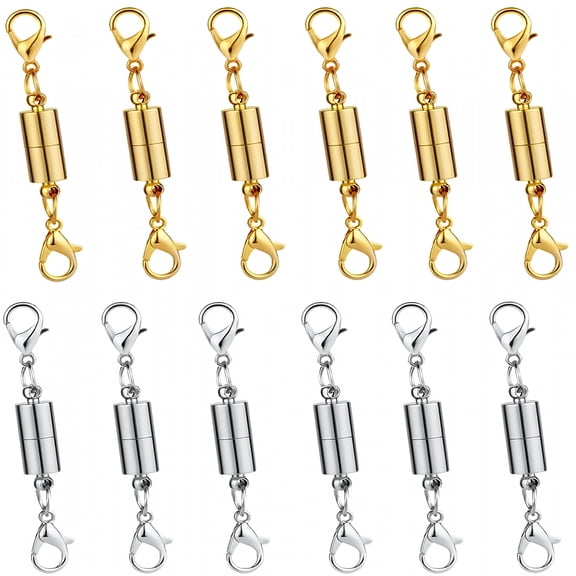 DESIGNICE Cylindrical Bilateral Magnetic Lobster Clasp for Jewelry Necklace Bracelet